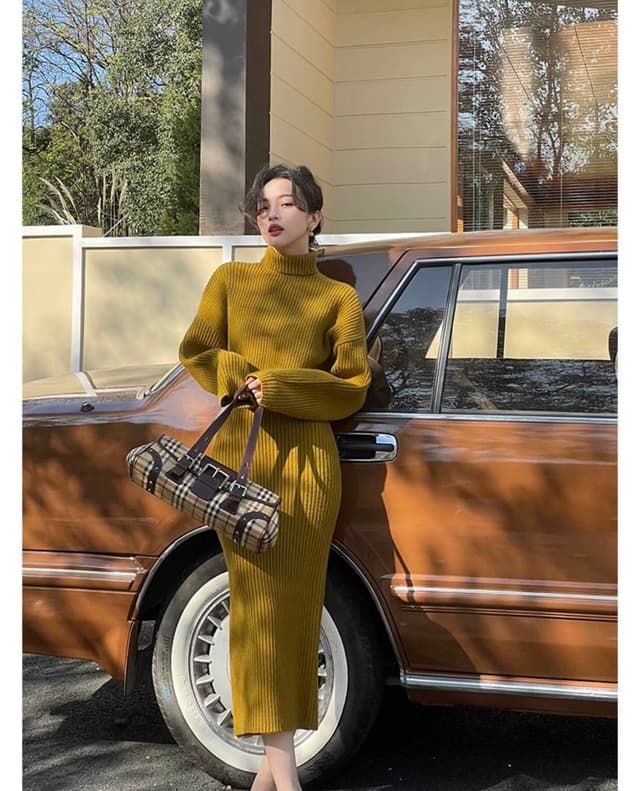 New Woolen Winter Dress Free Size Hineck Model For Women