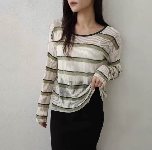 New arrival Summer Full Sleeve Net T shirt For Women