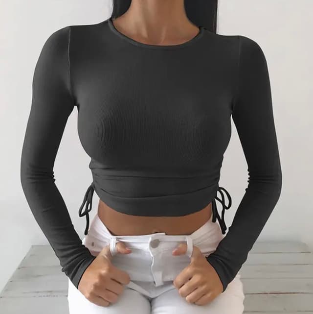 New Model Summer Full Sleeve Croup T-shirts For Women