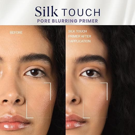 FLiCKA Silk Touch Moisturizer Primer | Hydrating, Lightweight, Long-Lasting | Pore Minimizer | Dermatologically Tested | All Skin Types | Makeup Base | 60g Each | Cruelty-Free | Pack of 2 1
