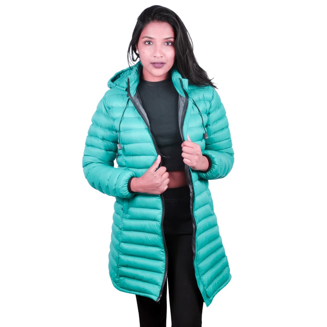 Moonstar Long Silicon Hooded Jacket for Women - Fashion 3