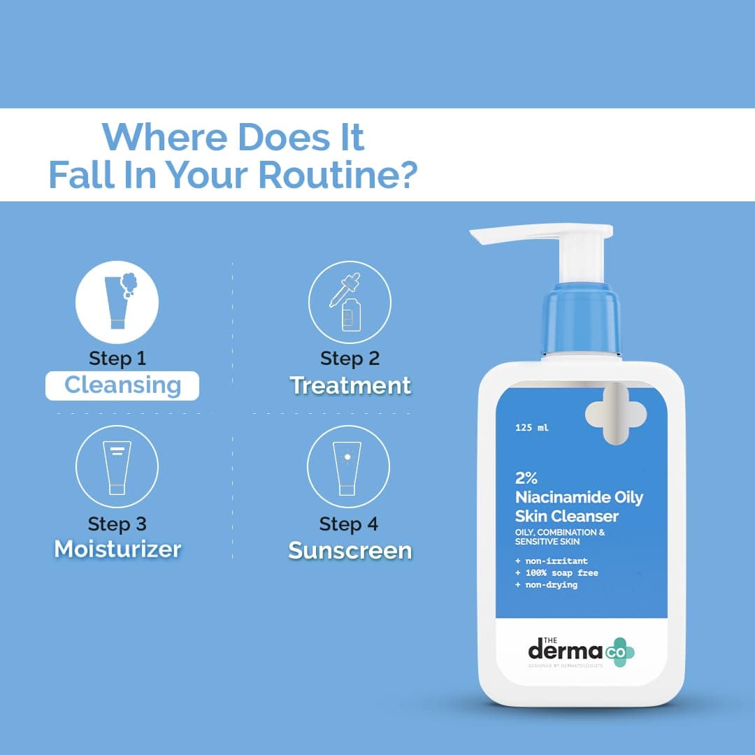 The Derma Co 2% Niacinamide Oily Skin Cleanser -125ml 3