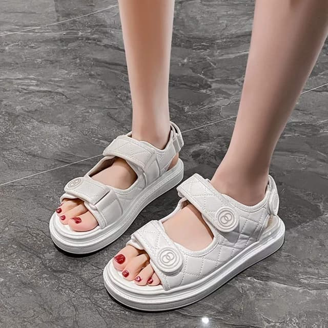 Amazing Attractive Korean Hook & Loop Open Toes Comfortable Fashion Sandal - Fashion | Women's Footwear |