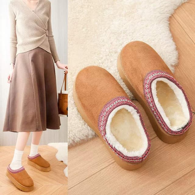 CozyStep Elegant Luxury Plush Slip-Ons for Women – Soft Fur-Lined Indoor Slippers