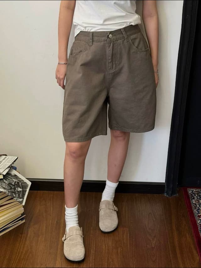 New Summer Plain Cotton Long Half Pant For Women