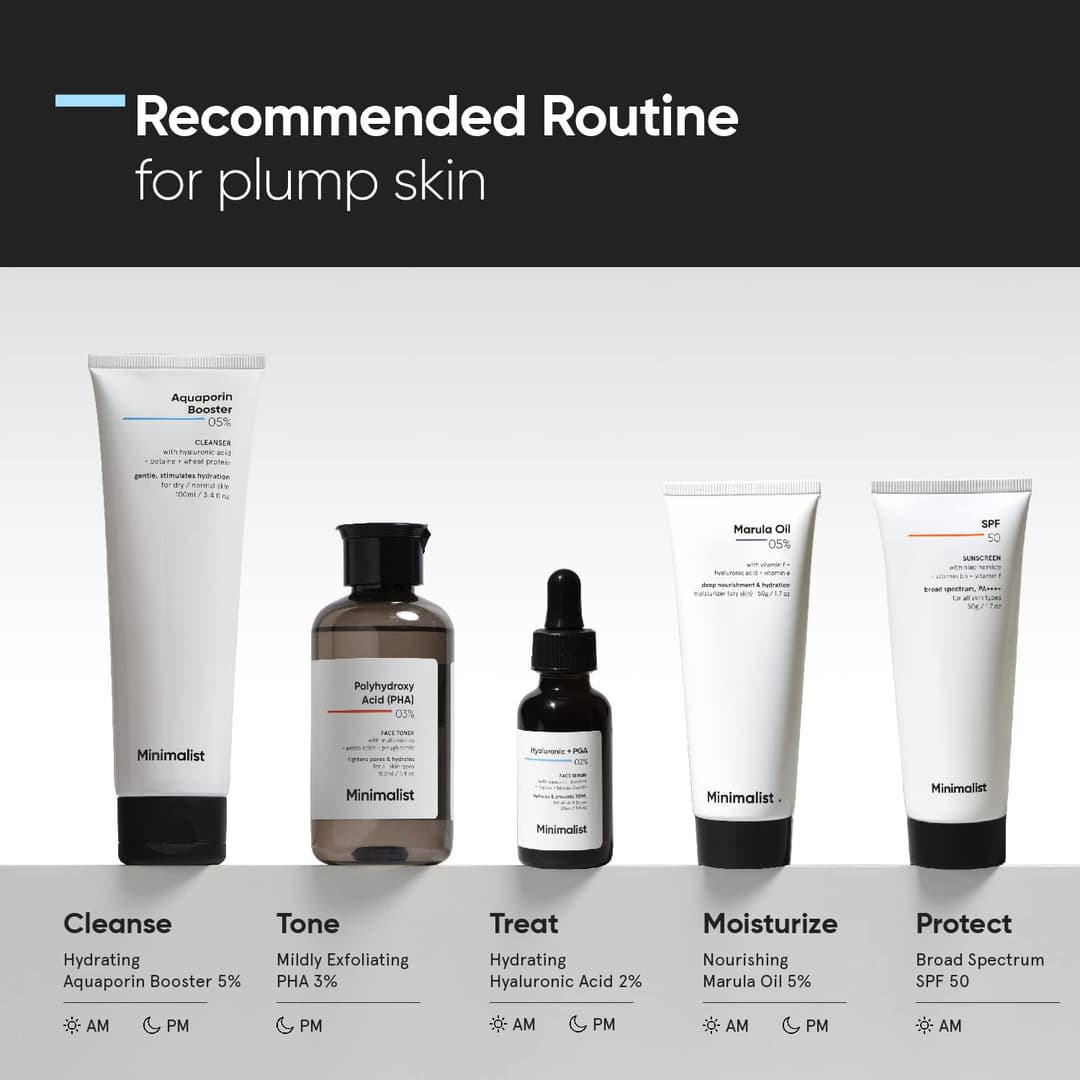 Minimalist 2% Hyaluronic Acid + PGA Serum for Intense Hydration, Glowing Skin & Fines Lines 30ml 3