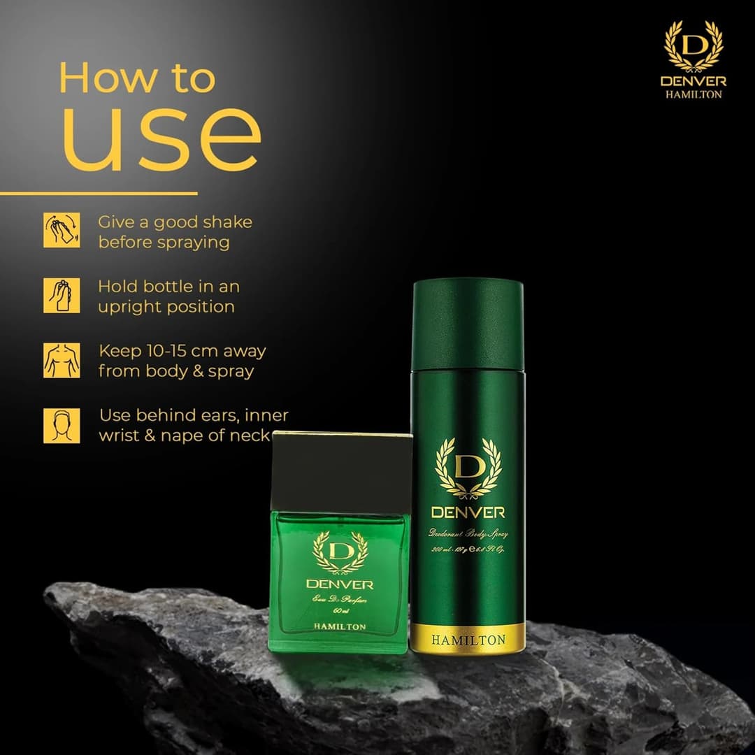 Denver Hamilton Perfume and Deo Combo Set - 60ml & 165 ml 3