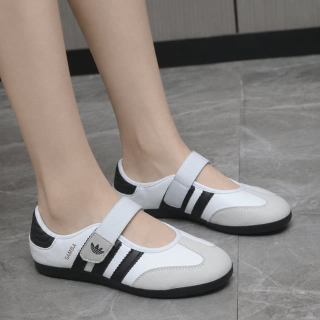 Women's Korean Style Luxury Velcro Strap Mary Jane Casual Comfort Sneakers – Lightweight Soft Sole Walking Shoes