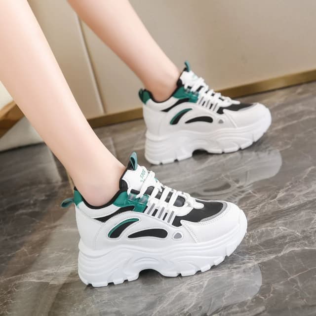 Ladies Korean Style Luxury Heel Sneakers for Elegant Style and Everyday Comfort