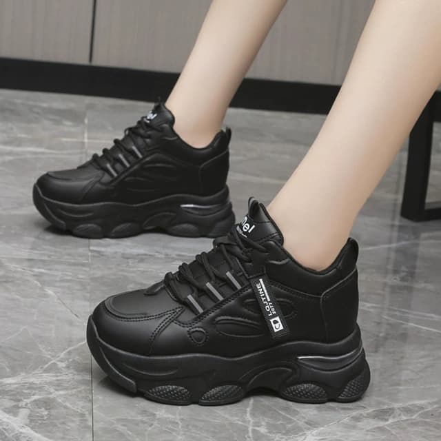 Ladies Korean Style Luxury Heel Sneakers for Elegant Style and Everyday Comfort