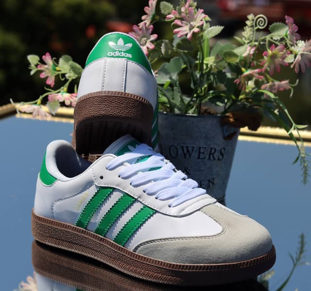 Samba Classic Premium White Black Sneakers For Women