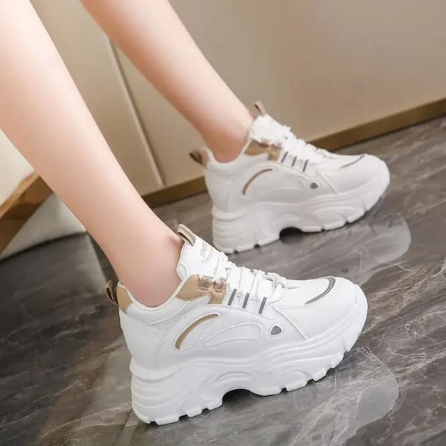 Ladies Korean Heel Sneakers Shoes