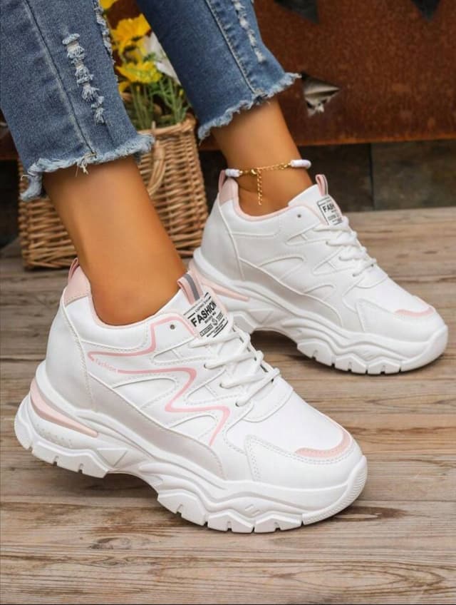 Ladies Korean Heel Sneakers Shoes