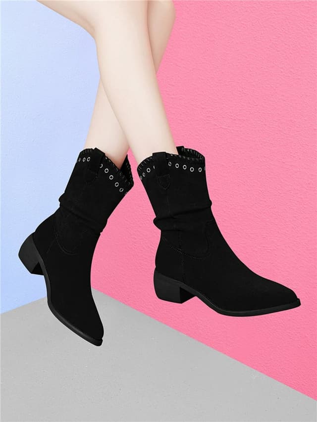 Maison Velvet Noir Atelier – Élégance Midnight Edge Prestige | Signature Luxury Black Ankle Boots for Women