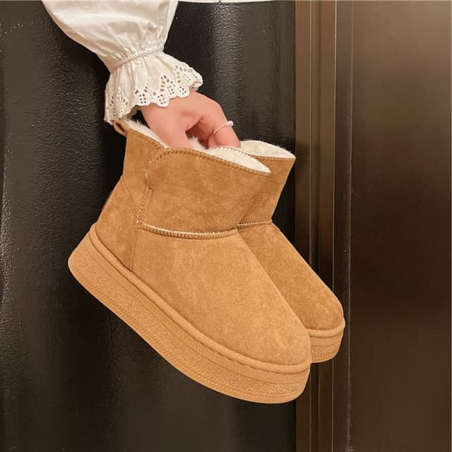 Premium Women's Elegant Fur-Lined Suede Winter Boots – Warm, Cozy, Lightweight & Anti-Slip