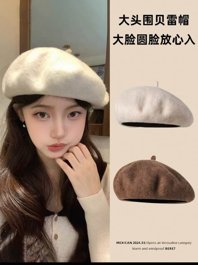 New Fashion Women Wool Thick Berets Artist French Painter Hat Girls Female Warm Walking Cap Multi-color Wool Thick Berets