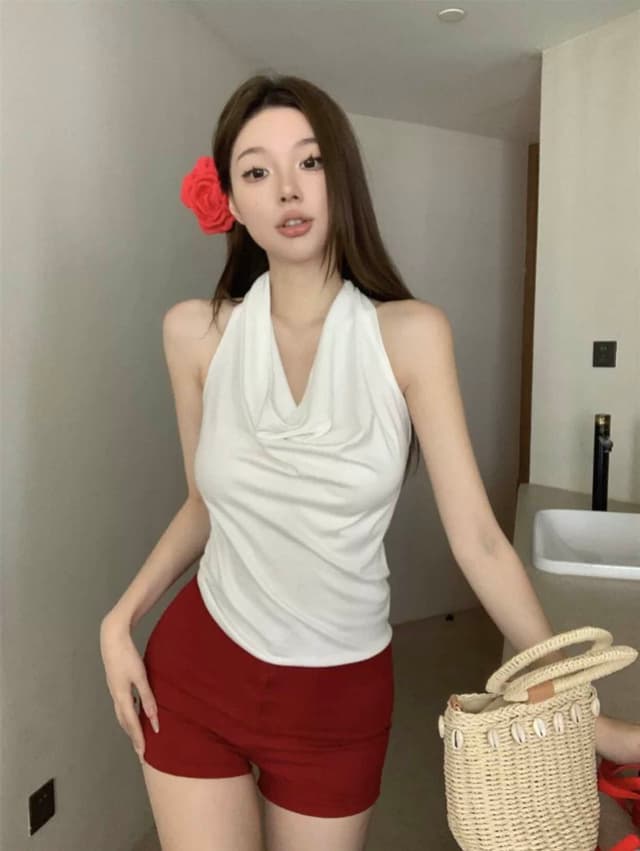 New Summer Special Free Size Halter’s Neck Sleeveless T shirt For Women