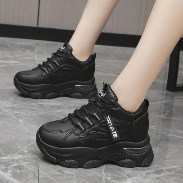 Ladies Korean Style Luxury Heel Sneakers
