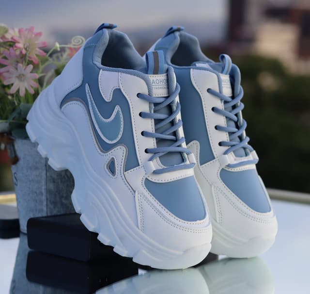 Ladies Korean Style Luxury Heel Sneakers