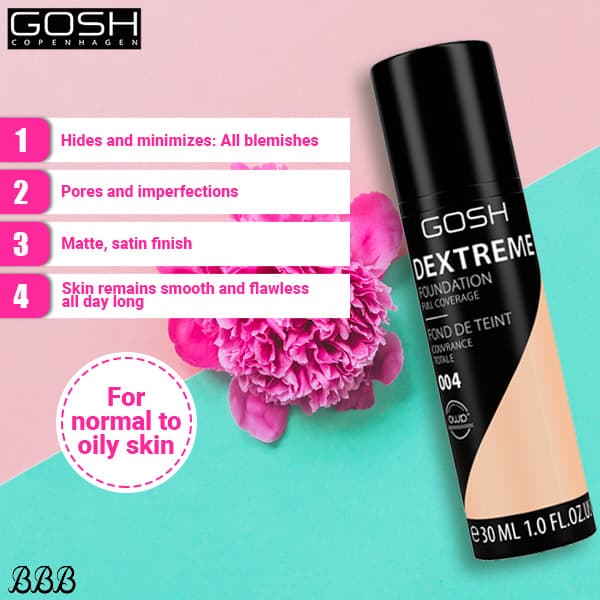 GOSH Dextreme Full Coverage Foundation 30 ml - 004