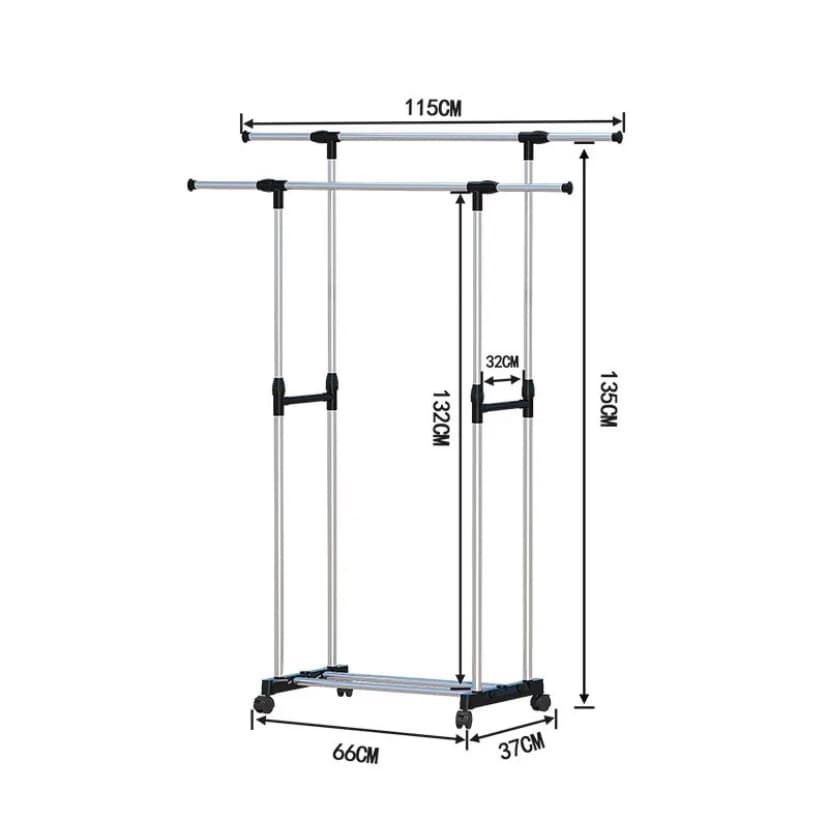 Double Pole Clothes Hanger