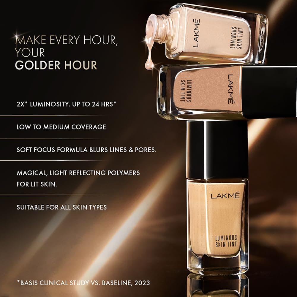 Lakme Absolute Luminous Skin Tint Foundation - N200 Neutral Nude (23ml) 1