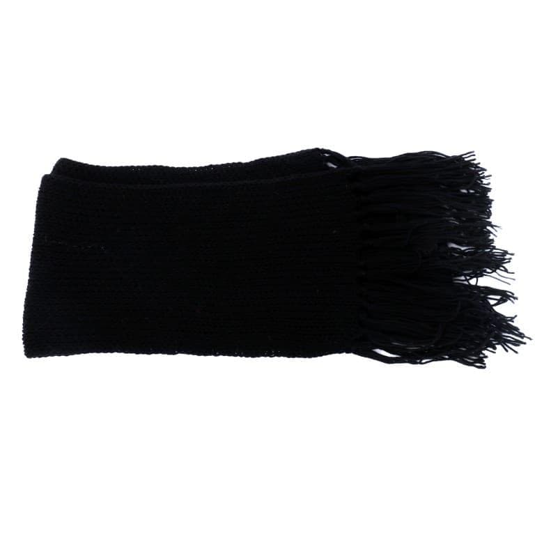 Black Plain Woolen Scarves For Men