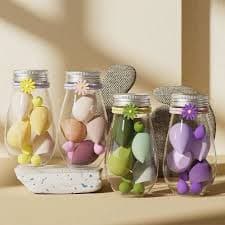 Cute Blender Jar Set of 7 Soft Makeup Sponge 3