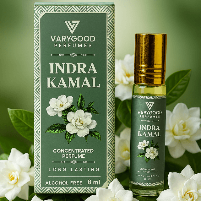 VaryGood Indra Kamal Attar Roll On 8ml | Sacred & Floral Long Lasting Concentrated Perfume for Men & Women