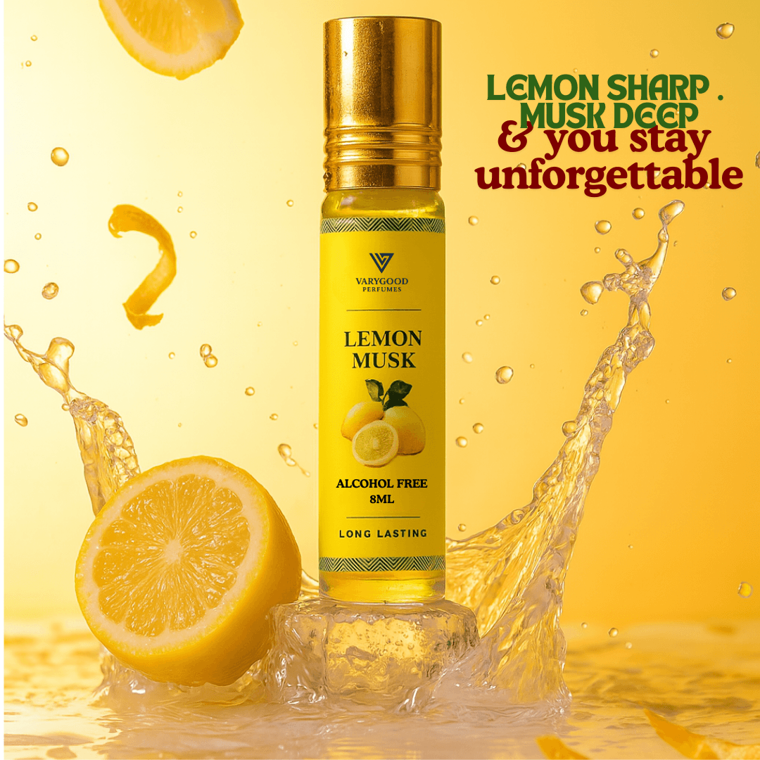 VaryGood Perfumes Lemon Musk Attar Roll On 8ml | Fresh & Clean Long Lasting Concentrated Perfume for Men & Women 2