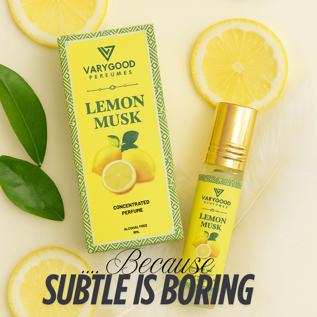 VaryGood Perfumes Lemon Musk Attar Roll On 8ml | Fresh & Clean Long Lasting Concentrated Perfume for Men & Women 1