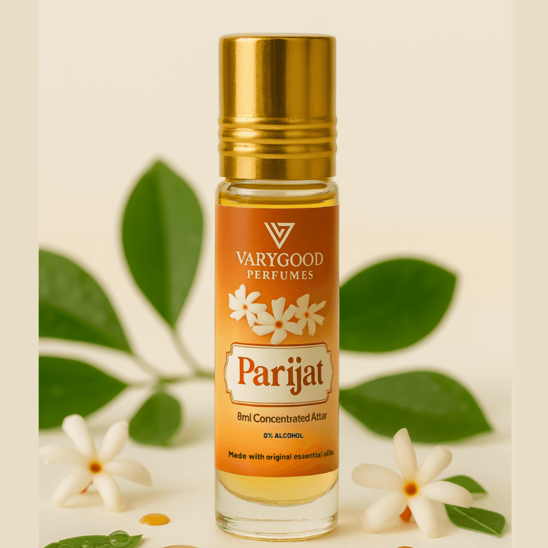 VaryGood Perfumes Parijat Attar Roll-On 8ml – Serene Floral Essence for Men & Women 1