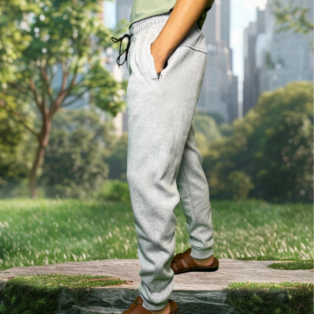 Light Grey Men's Winter 100% Cotton Good Quality Joggers Fashion Joggers For Men Men's Wear 1