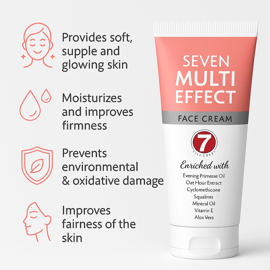 Oreva Dermacare Seven Multi Effect Face Cream 50g For Skin Firming And Brightening Cream for Soft, Glowing Skin 2