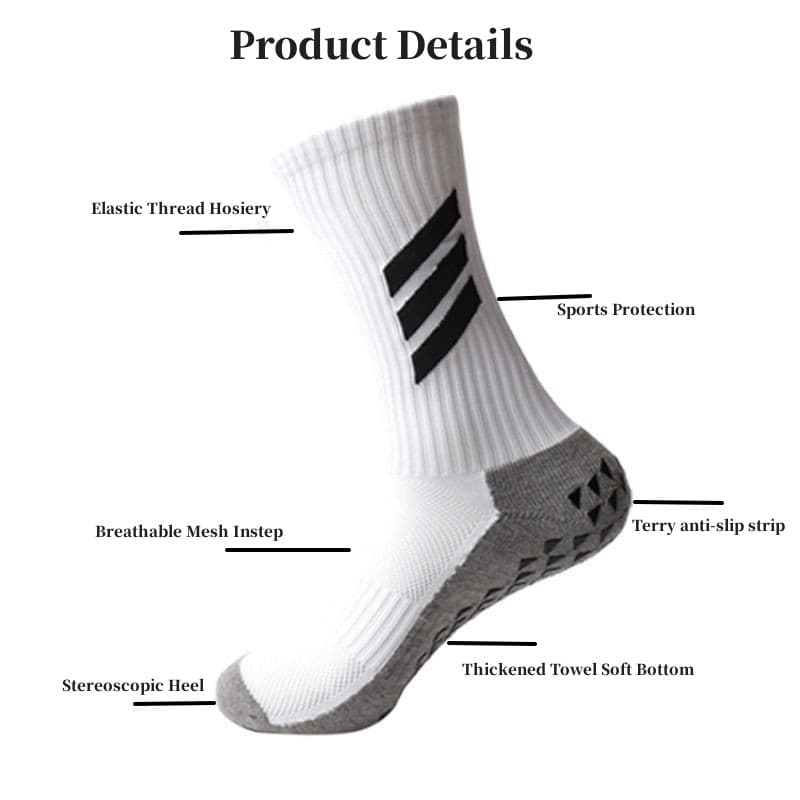 Men's Anti-Slip Sports Running Grip Football Futsal Game Socks 1