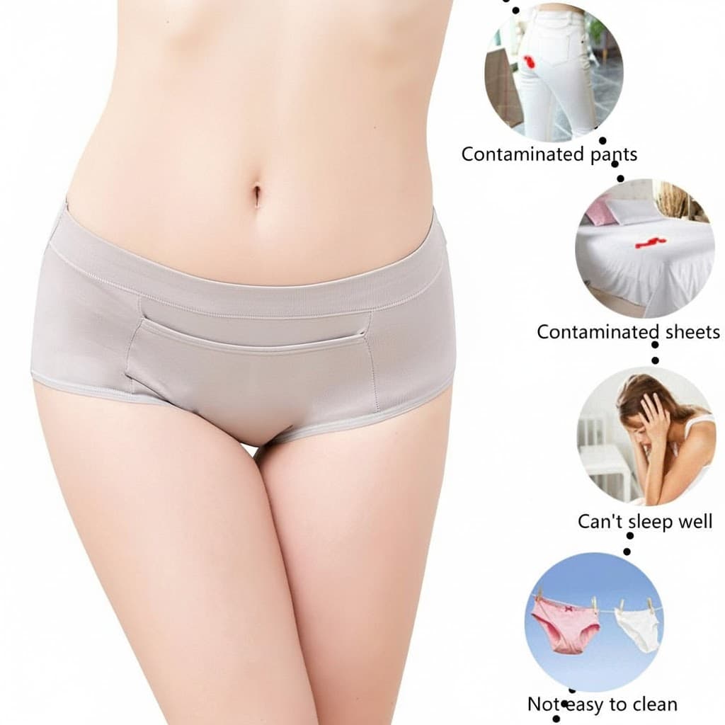 "Period Panties for Women Reusable Menstrual Period Underwear"1Pcs 2