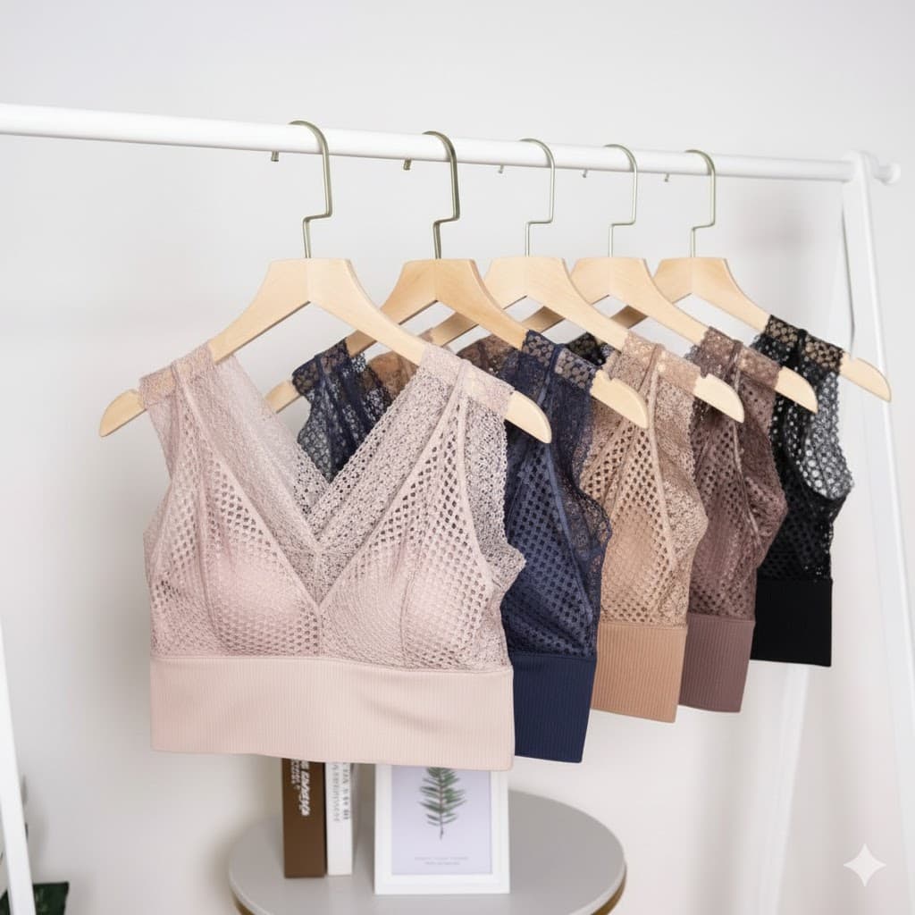 Women's Breast Wrap Ultra-fit Sports Bra Plus Size Lace Underwear Sexy Deep V Corset Ladies Tube Top Breathable Lingerie 1