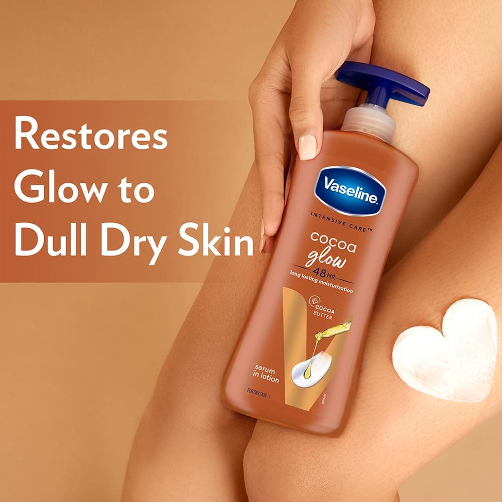 Vaseline New Intensive Care Cocoa Glow Body Lotion 400ml | With Pure Cocoa and Shea Butter | Body Moisturizer | 48 hr Moisturization | Healthy Glowing Skin - By Allure Cosmetics 3