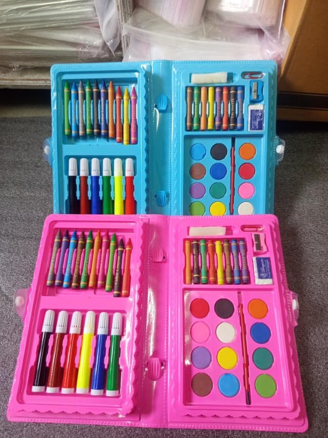 42 Pcs Color Box Collection Set for Kids - Multi-Color Art & Craft Stationery Kit