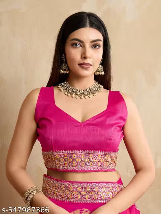 Bandhani Print Georgette Saree with Embroidered Border and Blouse Piece 3