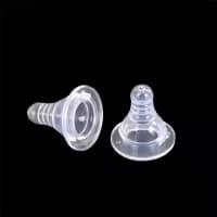 4Pcs Baby Kids Silicone Wide-Mouth Bottles Nipple Round Cross Hole Breast Milk Feeling Nipple Pafifier
