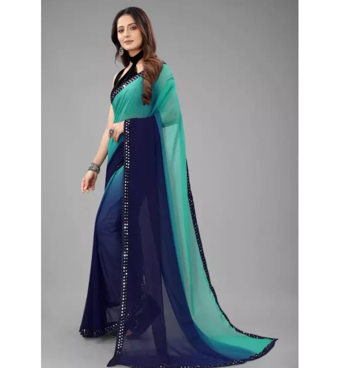 Multicolor Georgette Saree 3