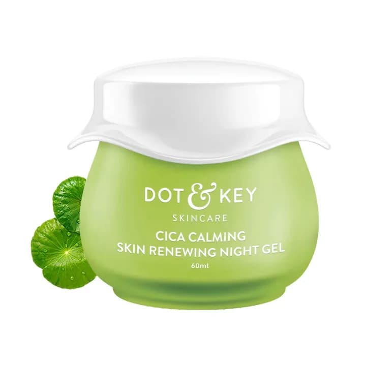 Dot & Key CICA Calming Skin Renewing Night Gel with Niacinamide, Green Tea & Hyaluronic 60ml