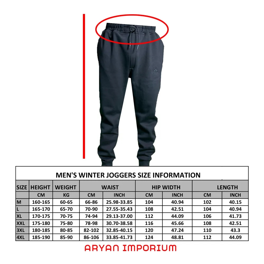Black Men's Winter 100% Cotton Good Quality Joggers Fashion Joggers For Men Men's Wear 4