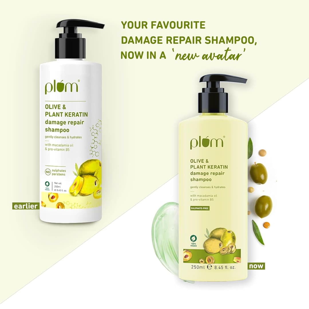 Plum Olive & Plant Keratin Damage Repair Shampoo - 250ml 2