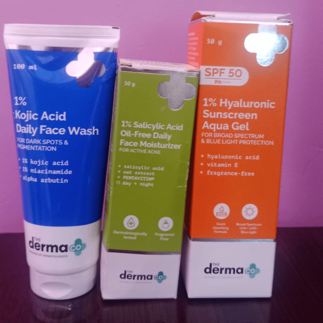 The derma co Combo pack - Kojic Facewash, Moisturizer and Sunscreen 1