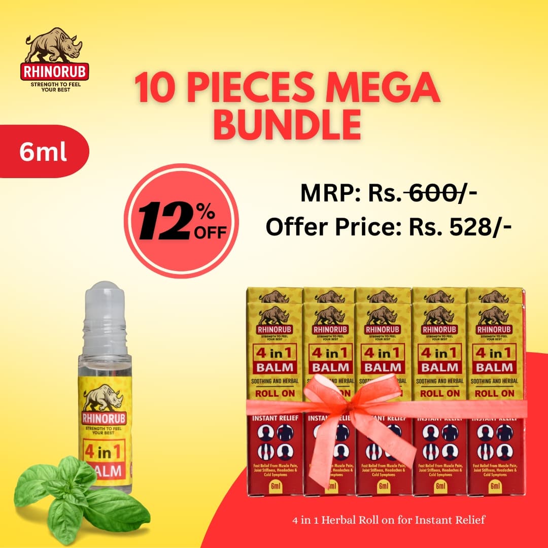 RhinoRub 4 in 1 Roll-On 6ml - Pack of 10
