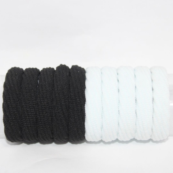 10 Pieces White and Black Hair Rubber for Women's and Girls ( 1 Box) 1