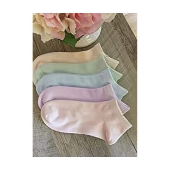 Pure Cotton Socks Pack of 3 different Assorted Colors Women's Premium Sports Ankle Socks 3