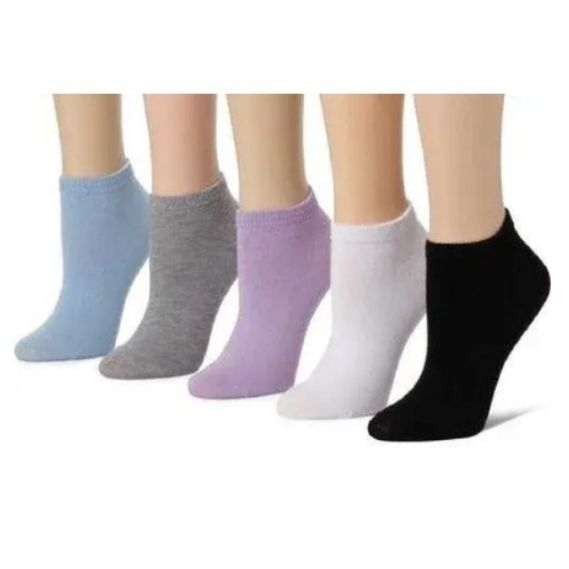 Pure Cotton Socks Pack of 3 different Assorted Colors Women's Premium Sports Ankle Socks 1